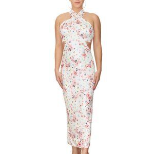 Rachel Rachel Roy Womens Zahara Printed Cut-Out Midi Dress XXL